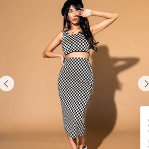 Dressed in Lala two piece checkered set